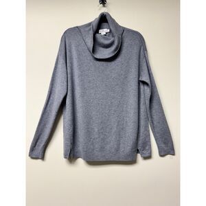 VINEYARD VINES 100% Superfine Merino Wool Cowl Neck Gray Sweater, Sz L